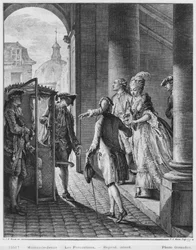 The Precautions, engraved by Pietro Antonio Martini (1739-97) 1777